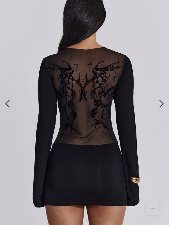 Jaded London Dresses & Skirts - Sheer Back Black Long-Sleeve Women's Top